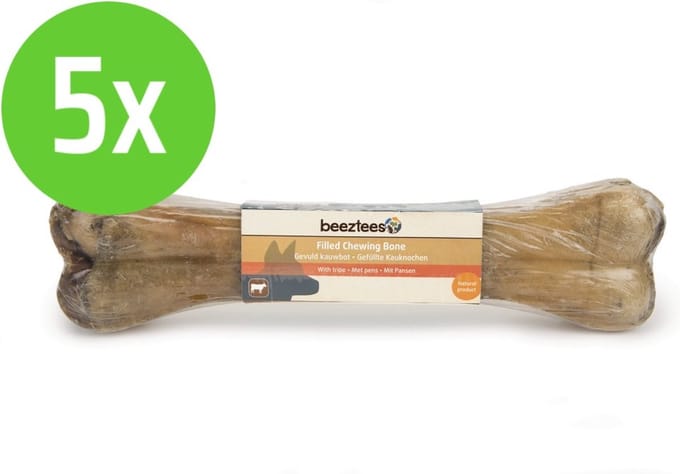 Beeztees Gevuld Kauwbot - Hondensnack - Pens - 25 cm - 5 botten