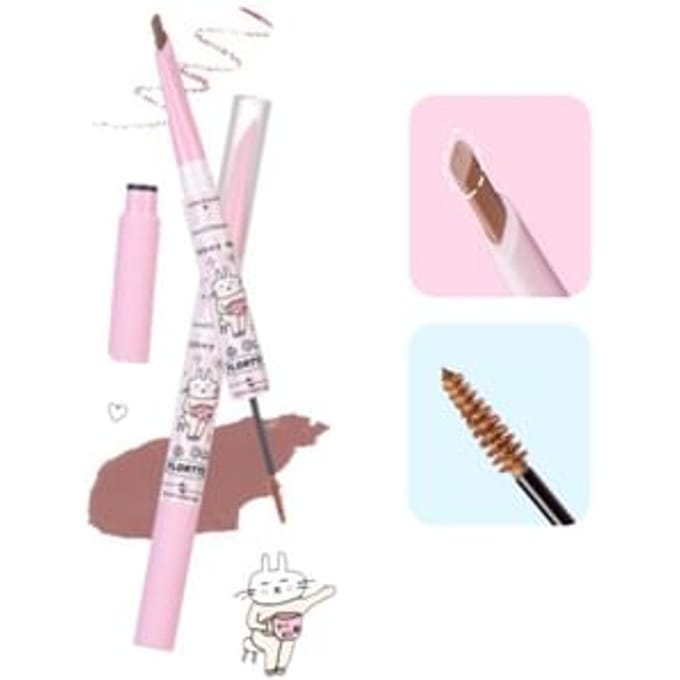 FLORTTE - Special Edition 2 in 1 Eyebrows Mascara (1-3) #02 Ash Brown - 180mg + 1g