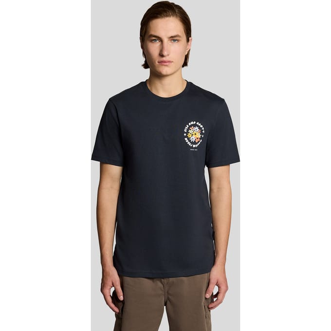 Z271 Lyle & Scott Natuur T-Shirt in Donkerblauw
