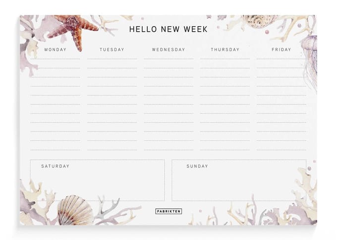 Fabrikten Weekplanner Strand - A5 - Compact - Engels