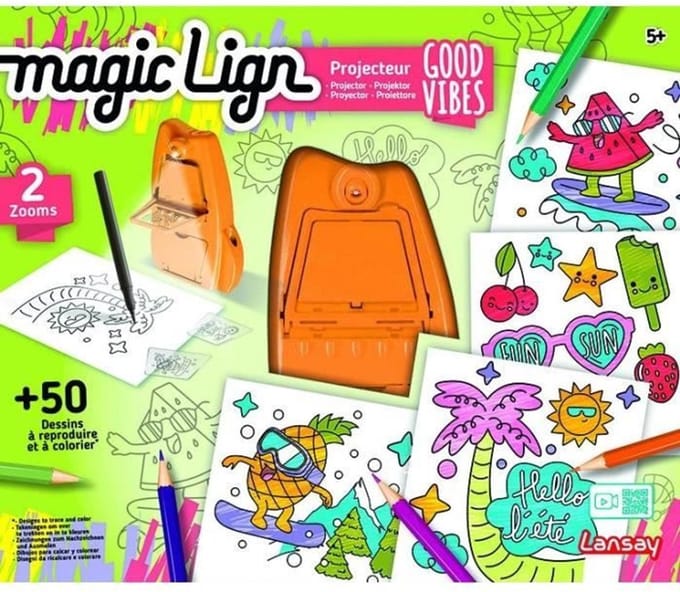 Magisch Lign - LANSAY - Projector voor goede vibraties - 50 illustraties - Vanaf 5 jaar