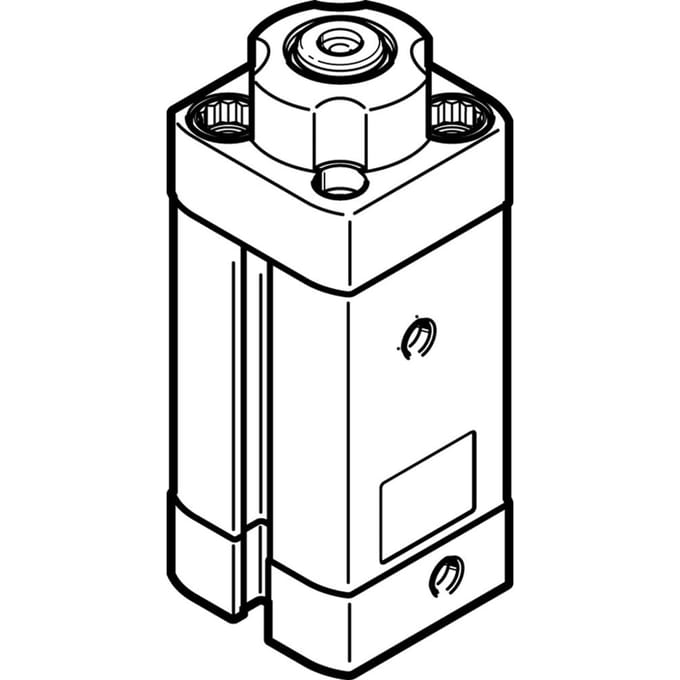 Festo Stoppercilinder 16mm Boring 15mm Slag Dubbelwerkend - 576065 - P2EXT