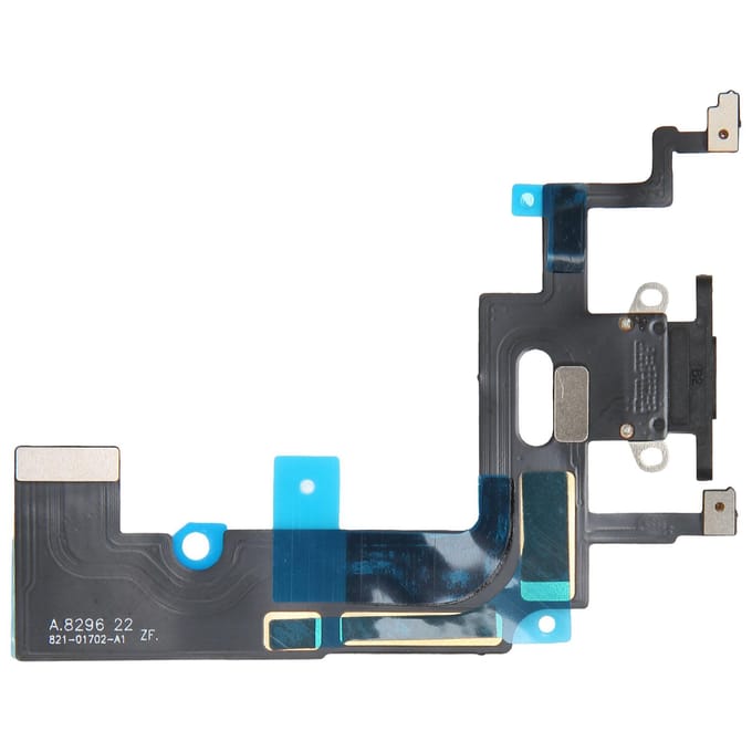 Oplaadpoort Gegevensconnector Flexkabel Oplaadpoort Flexkabel Vervanging voor IPhone XR Zwart black