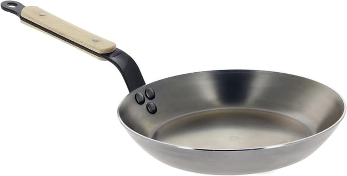 Koekenpan - Minerale pan - Koken - B Hout Handvat - 28 cm - Zwart