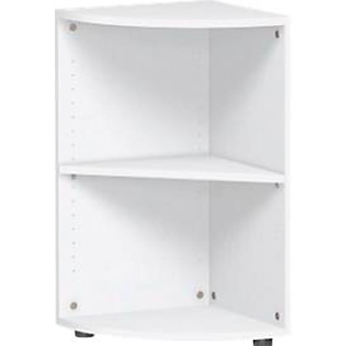 PALENQUE hoek boekenkast, 2 OH, B 400 x D 400 x H 752 mm, wit
