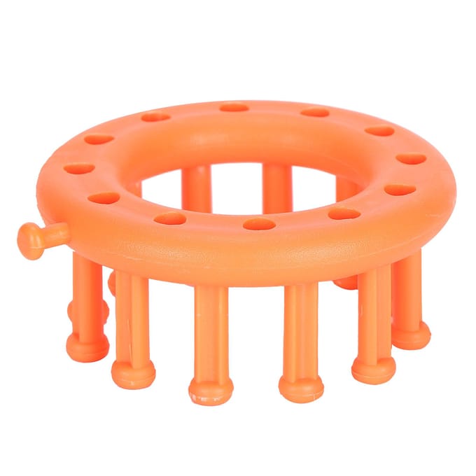 Ronde Breiring Kit Plastic Kinderen Kleine Wollen Muts Weefmachine met Haaknaald orange