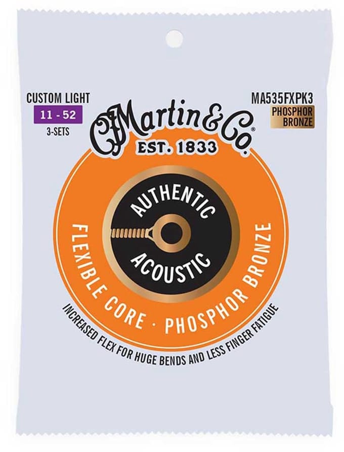 Snarenset Akoestische Gitaar - MA535FXPK3 - 3-pack - 92/8 phosphor bronze 11-52 custom light