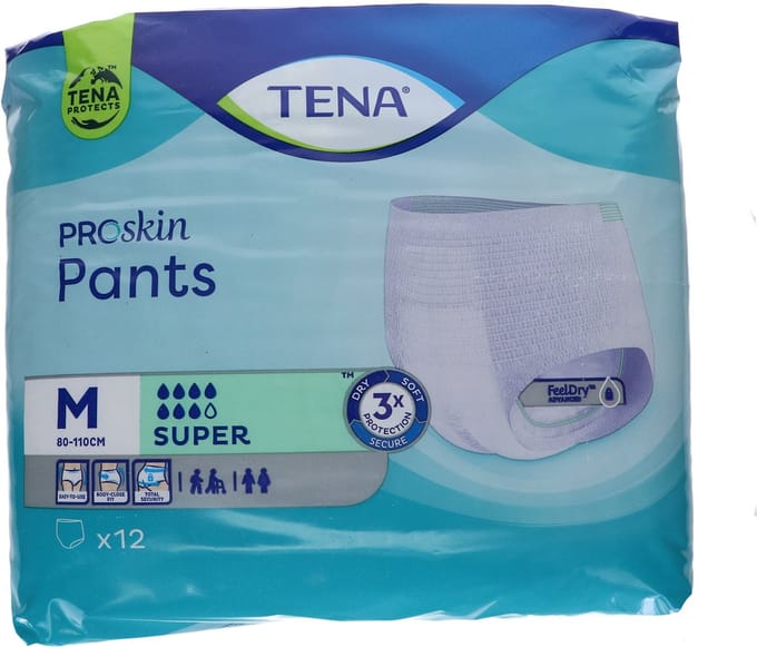 Voordeelverpakking van 2 x TENA Proskin Pants super - Medium, 12st (793520)