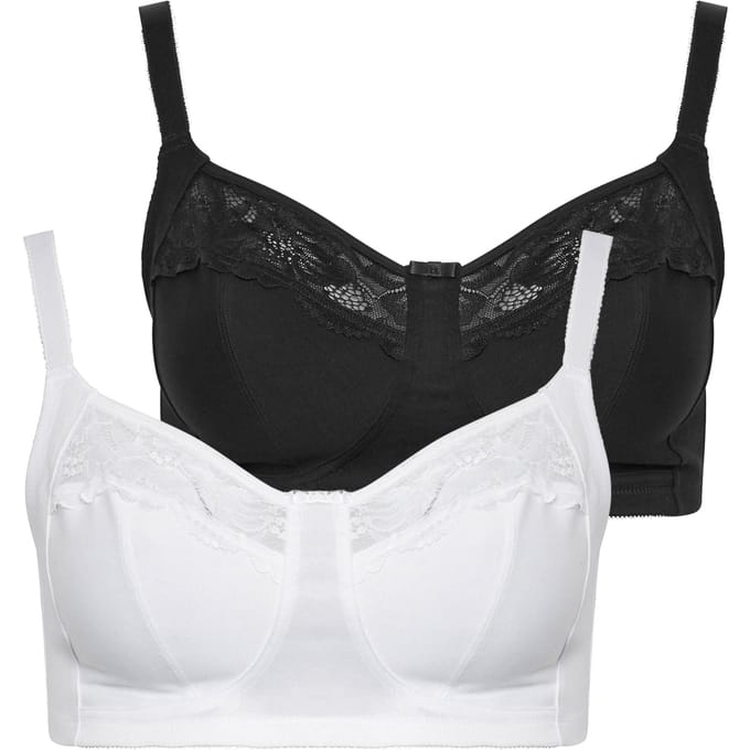 Yours Yourset Set Van 2 Witte Beha's Met Kanten Afwerkingsize 85K