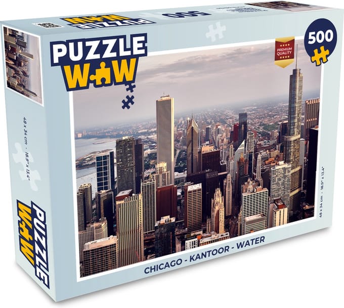 Puzzel Chicago - Kantoor - Water - Legpuzzel - Puzzel 500 stukjes