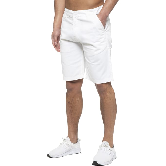 Enzo | Heren Chino Korte Broek In Wit