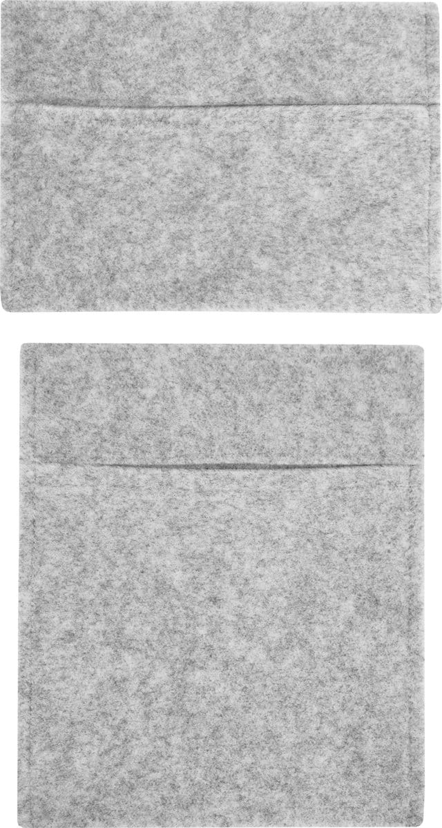 Opbergvakken - zilvergrijs - 35x30 & 24x35cm - 3mm polypropyleen