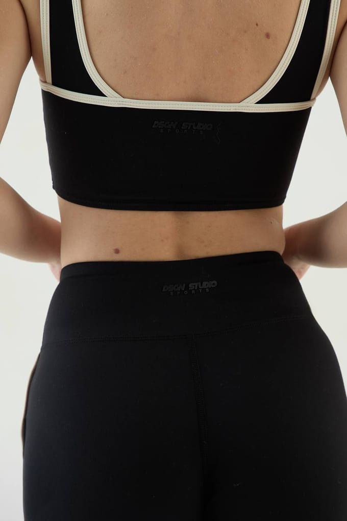 Dames Dsgn Studio Contour Bies Wijde Pijpen Yogabroek | Zwart | Maat: Medium