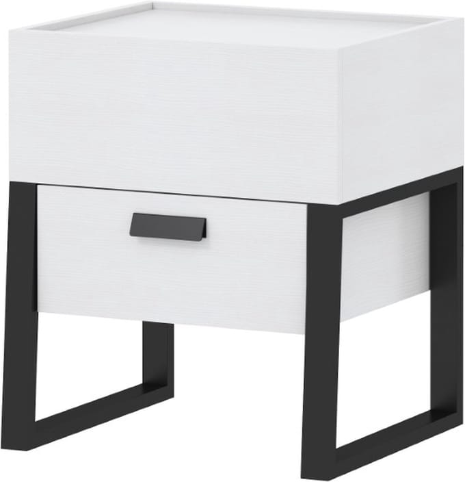 Born Lucky ® Nachtkastje Steel Wit