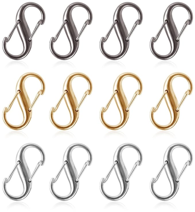 Dailygoods- Ritssluitingen 12 Stuks - Dubbele Opening Clips