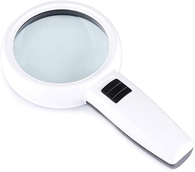 Vergrootglas Met Licht - Leesloep Hobby - Gedetailleerd Lezen - Ingebouwde Verlichting - Groot Formaat - Wit