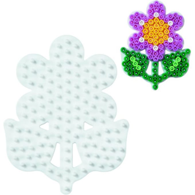 Hama - Strijkkralen Grondplaat Bloem - Wit