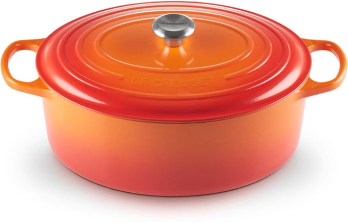 Le Creuset Signature ovale braad-/stoofpan 35 cm - oranjerood