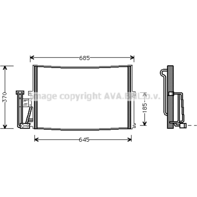 Condensator, airconditioning AVA COOLING OLA5241 AVA