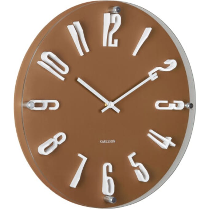 Karlsson Wandklok Esencia Elevated - Mokka - Ø40cm - Wandklok Modern