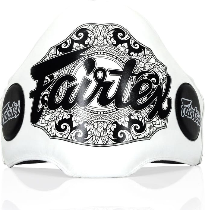 Fairtex BPV2 Lightweight Belly Pad (A.K.A. "The Champion Belt") - Wit - standaard maat