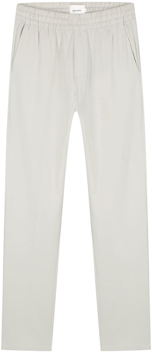PURE PATH Regular Fit Smart Pants Broeken Heren - Beige - Maat M