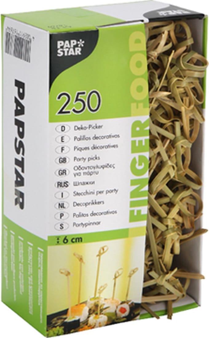 Papstar - Knoopprikkers - bambo -e 6 cm - 250 stuks