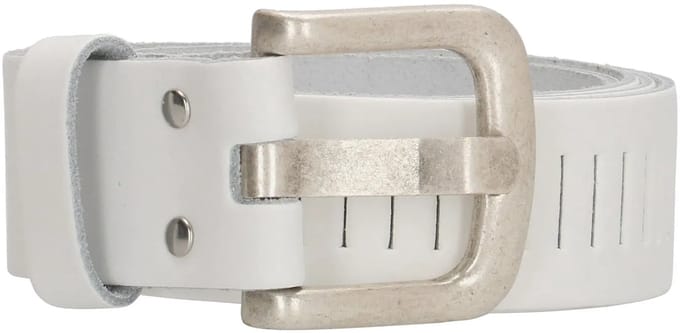 Hide & Stitches Leren Riem - Wit - 4cm breed - 105 cm lengte