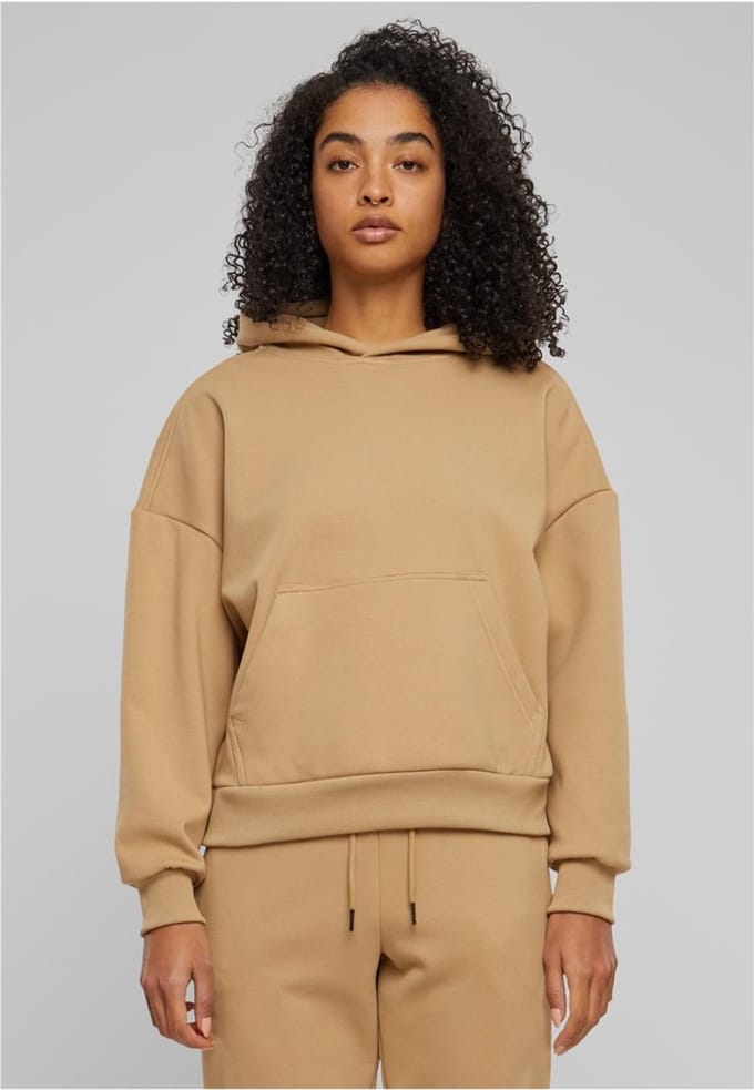 Urban Classics Ladies Cozy Oversized Hoody Trui met capuchon bruin S