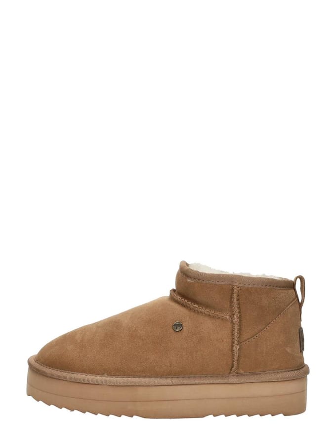 Warmbat Durack Gevoerde boots cognac Suede - Dames - Maat 44