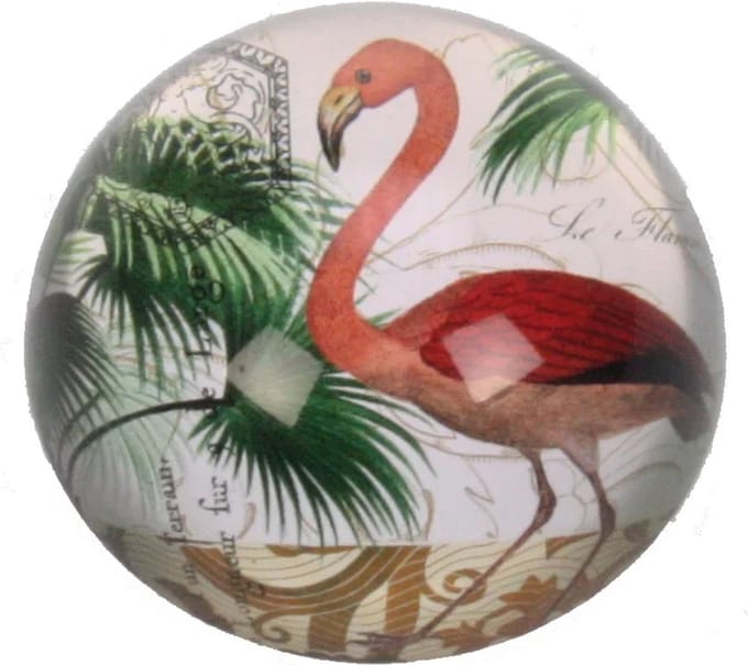 Presse papier Flamingo, Ø8xH3,5cm