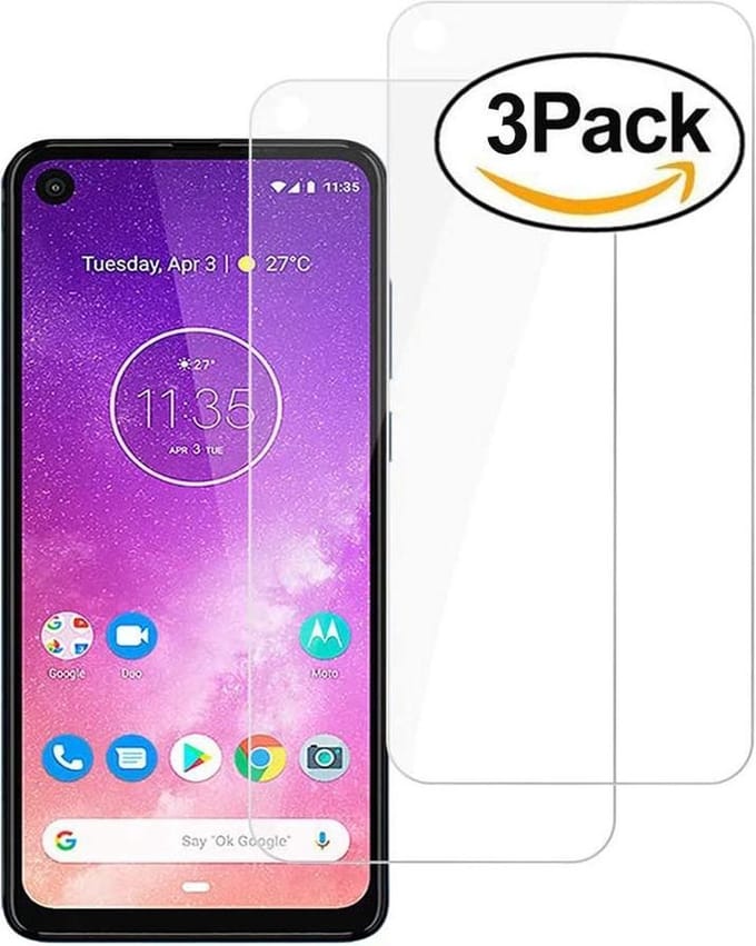 Screenprotector Glas - Tempered Glass Screen ProtectorGeschikt voor: Motorola One  Action  - 3x