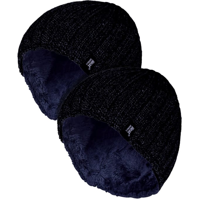 Dikke zachte wintergeribbelde herenmuts - 2 stuks