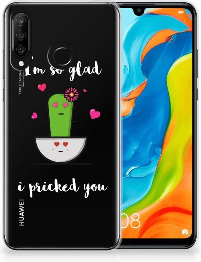 Huawei P30 Lite Telefoonhoesje met Naam Cactus Glad