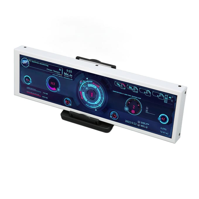 Moniteur de Température PC 8,8 Pouces IPS Éditeur de Thème Arrêt Automatique Alimentation USB Multifonction Moniteur de Données CPU PC pour GPU RAM Heure