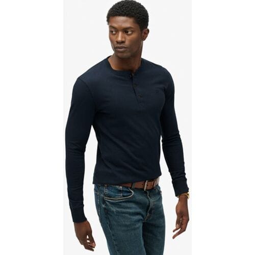 Superdry - Classic Essential Henley Top - Heren - Tops