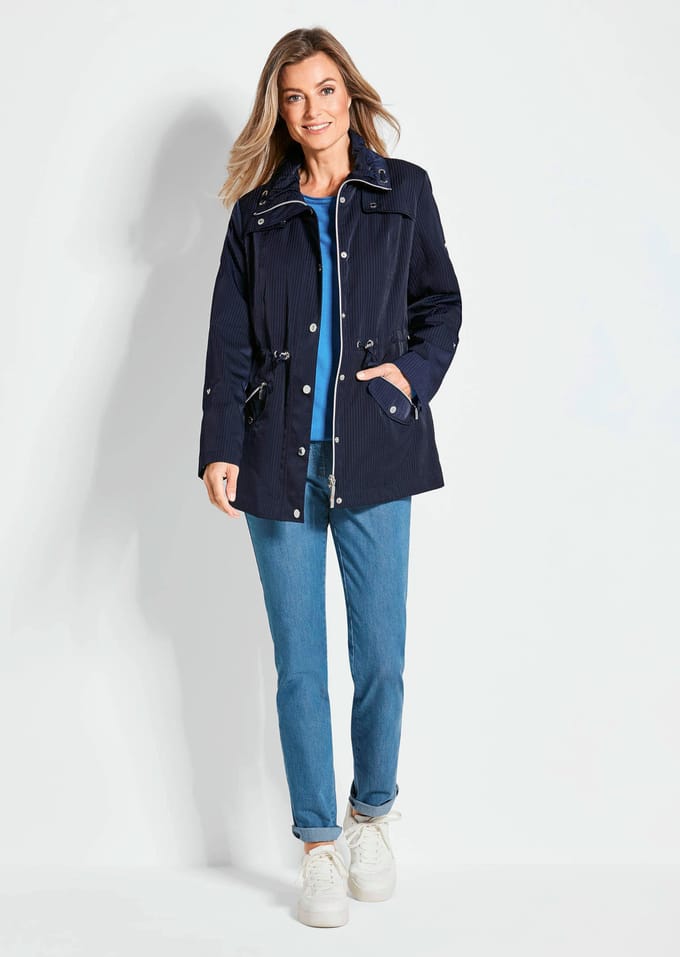 Vrouwelijk, gestructureerd jack - marine - Gr. 44 van Goldner Fashion