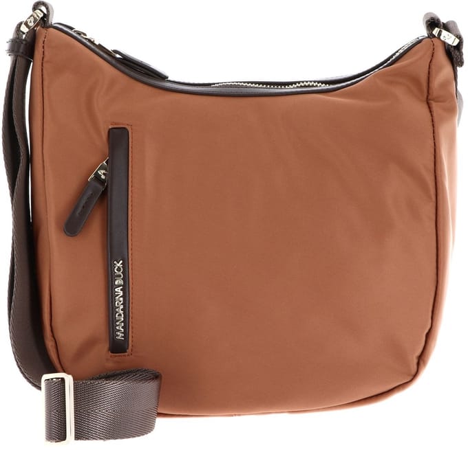 MANDARINA DUCK schoudertas Hunter Hobo Bag Pecan Nut lichtrood