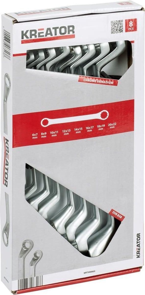 Kreator KRT500005 Ringsleutelset - 6- 22 mm - 8 stuks