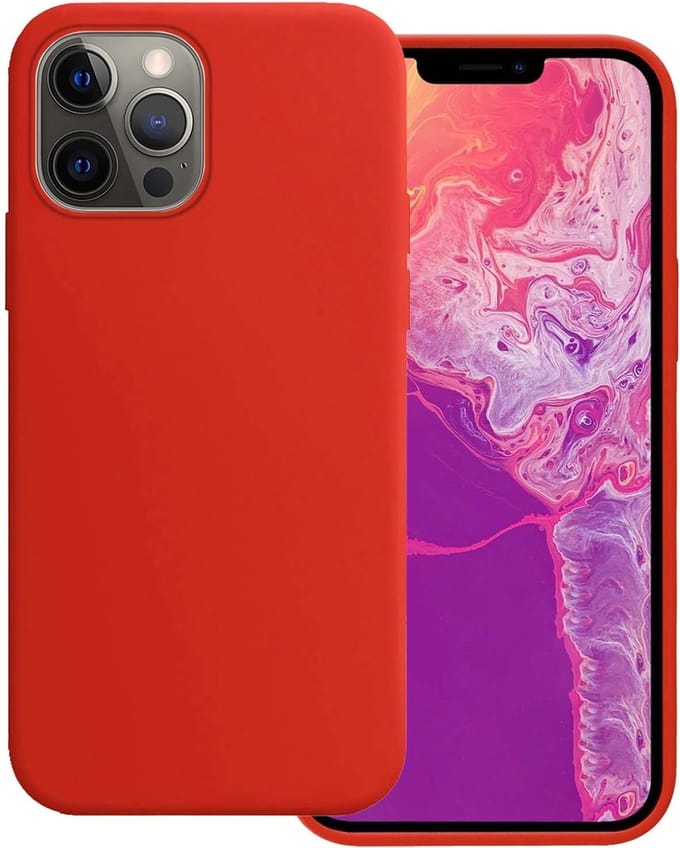 Hoesje Geschikt voor Apple iPhone 14 Pro Max - Sterk & Shockproof - Hoes Cover - Siliconen Case - Rood