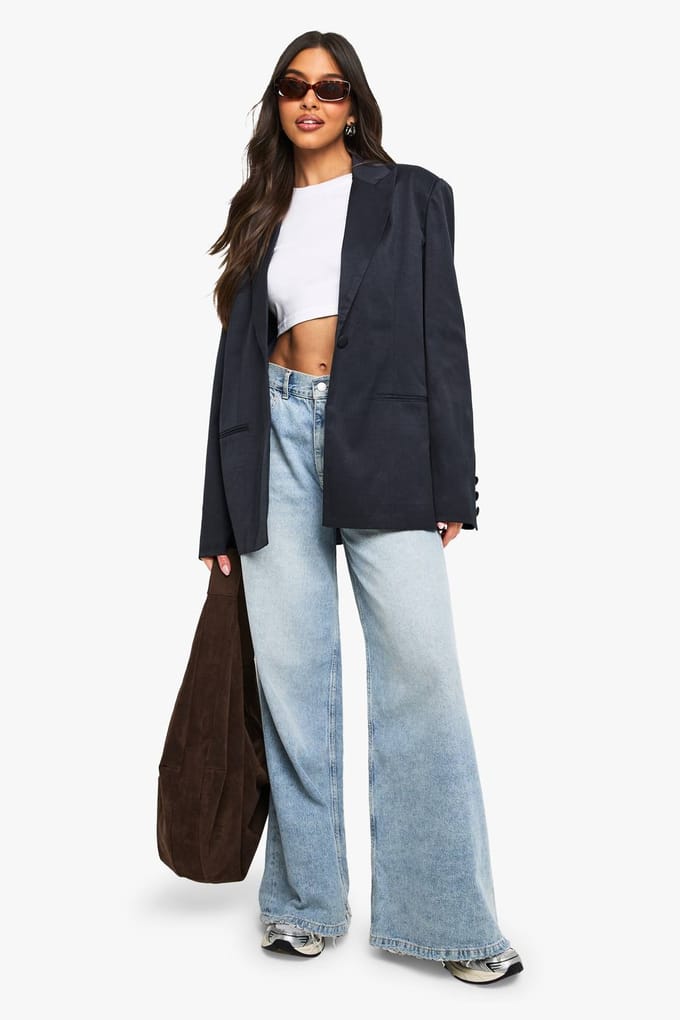 boohoo Dames Tailored Single Breast Blazer | Marineblauw | Maat: 36