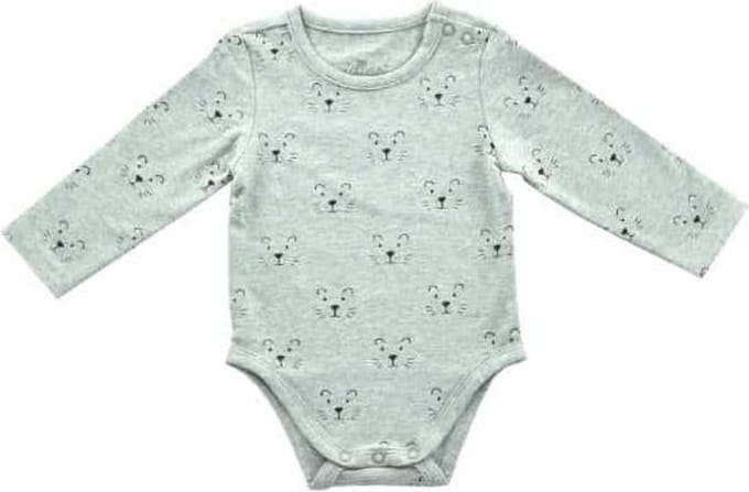 Jollein romper lange mouw Little lion grey