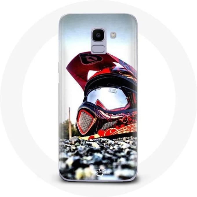 Case voor Samsung Galaxy J6 2018 Moto Crosshelm