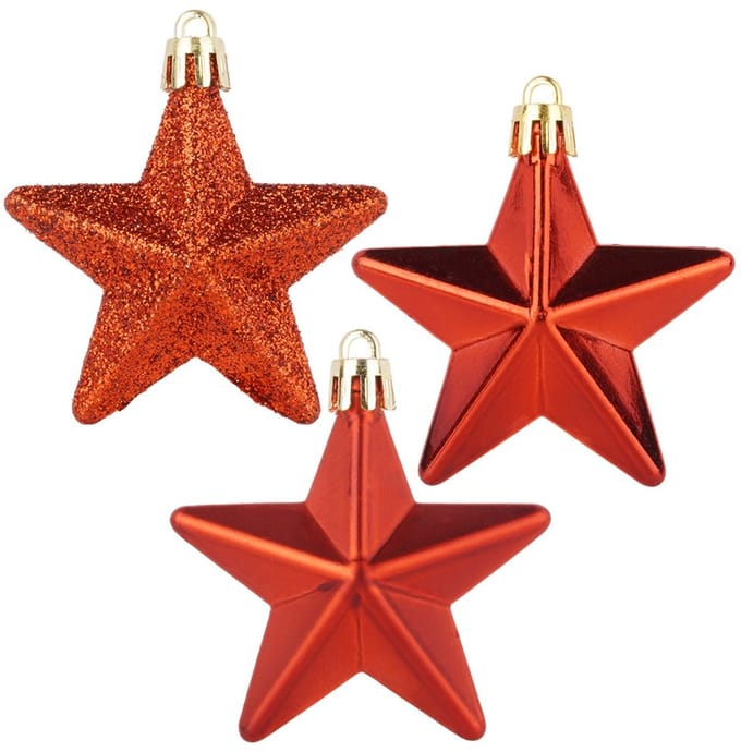 Vilde Christmas - Kerstornamenten - Stervormig - Onbreekbaar - Rood