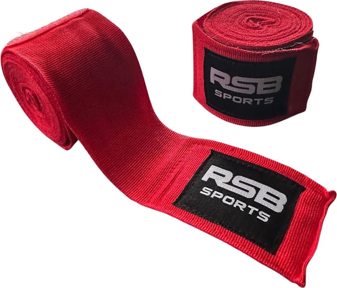 RSB Sports Bandage Boksen 350 cm - Handwraps - Paar - Rood