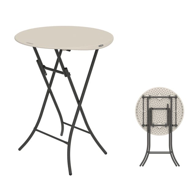 Lifetime® Statafel 110 cm hoog - Stevig Kunststof Ø 84 cm - Wit