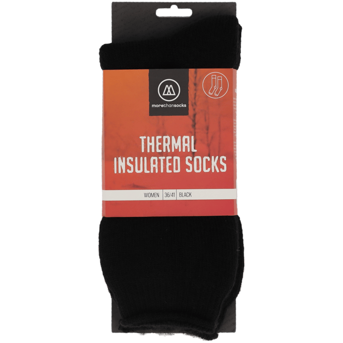Morethansocks - Thermosokken heren - 1-Paar - Maat 41/46 - Midden Grijs / 41/46
