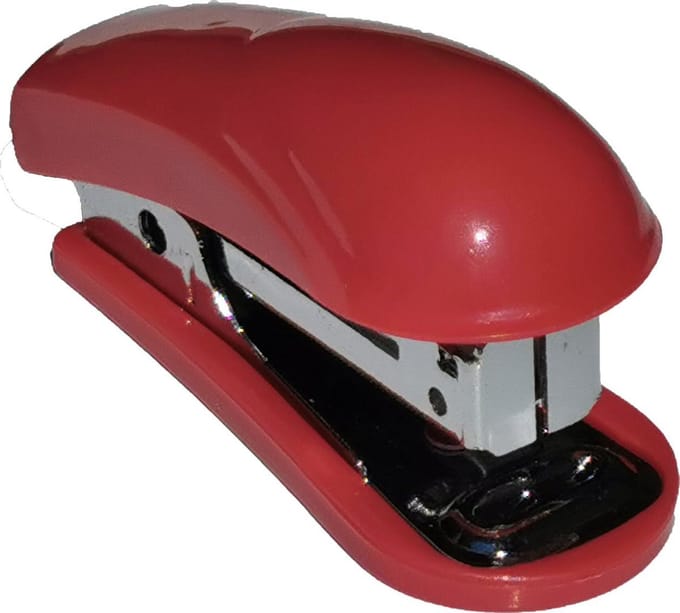 EXXO #11204 – Mini no.10 Nietmachine – ideaal voor onderweg – Rood – 2 stuks