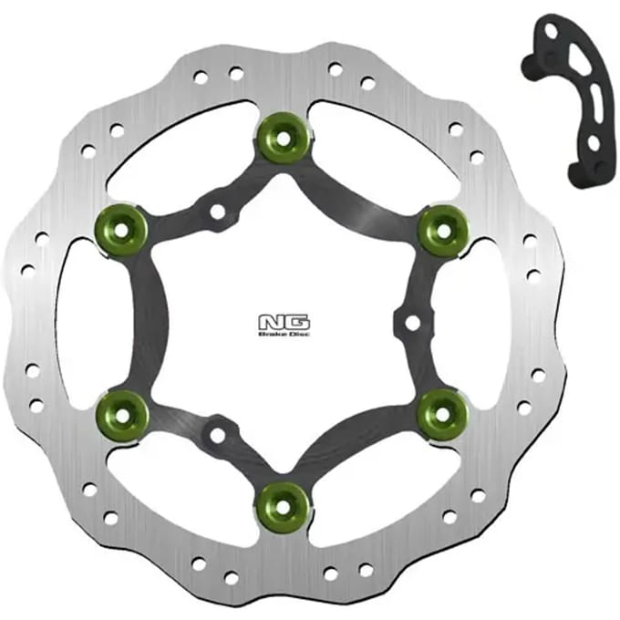 Vlotterende motorremschijfset en steuntje NG Brake Disc Wave 1379XK22