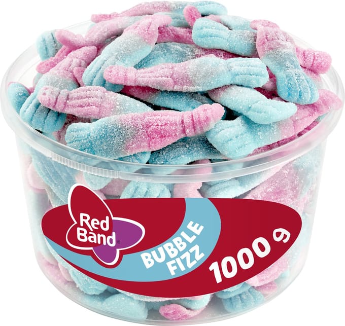Red Band Bubble fizz - snoep - zoet & zuur - silo 100 st